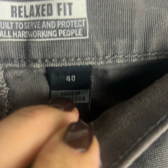 Carhartt Rugged Flex Fit Canvas Work Shorts Mens Size 40 Relaxed Fit Gray FLAWS - Picture 7 of 14